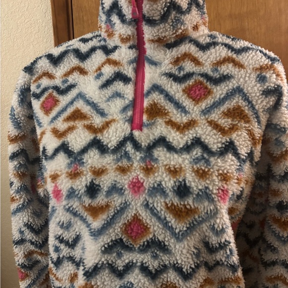 Eddie Bauer Multicolor Geometric Patterned Half Zip Fleece - Picture 5 of 10